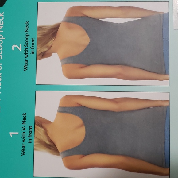 4 Pack Felina, Ladies Reversible Tank, Converts to V-Neck or Scoop Neck - Picture 3 of 7